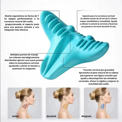 Almohada de masaje cervical portatil